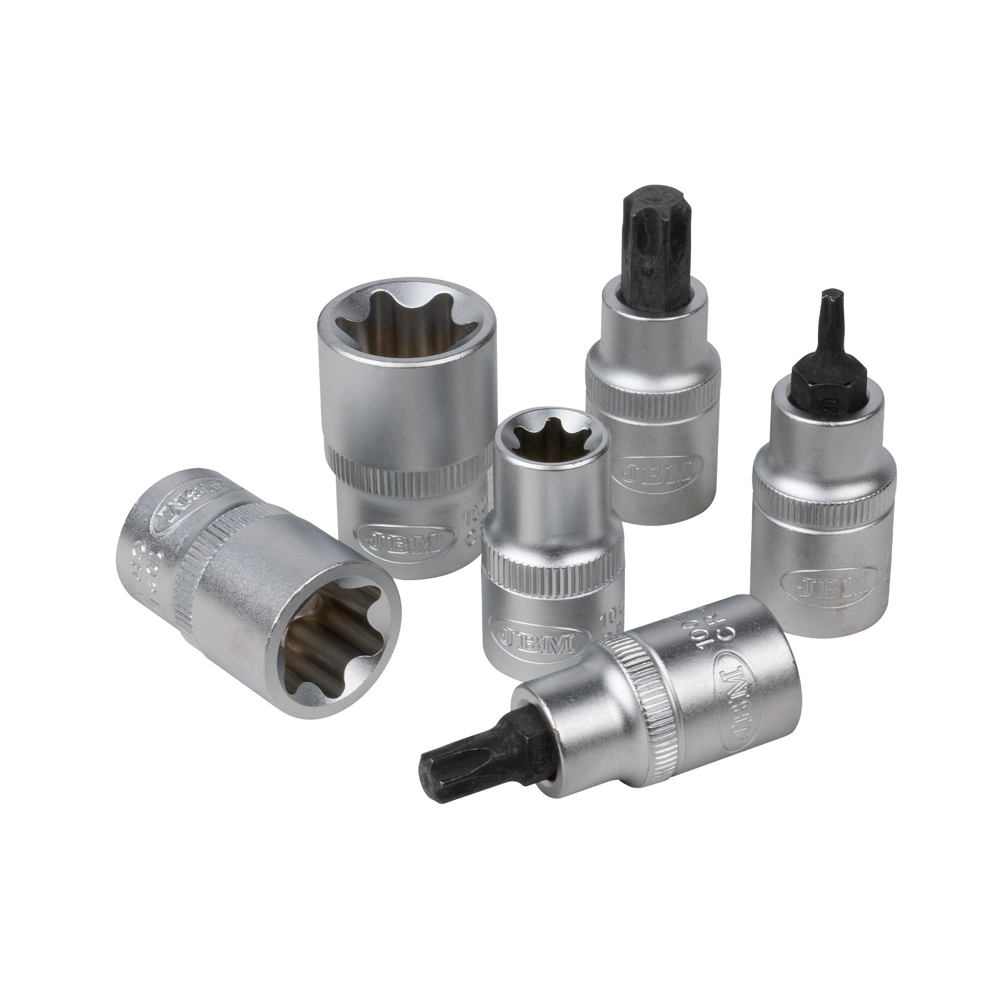 Presētu TORX uzgaļu un E-veida galviņu komplekts JBM 54266