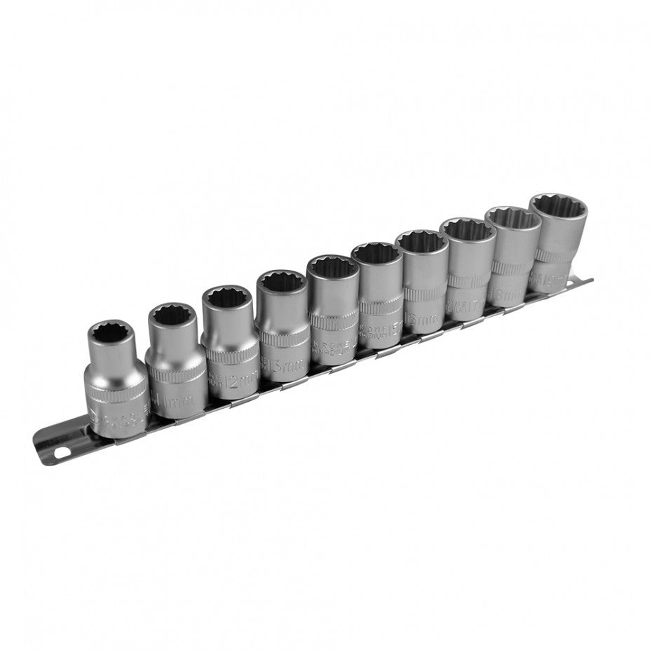 12 punktu uzgaļu komplekts 1/2" (10-19 mm) ar stiprinājuma skavas palīdzību 52716 JBM