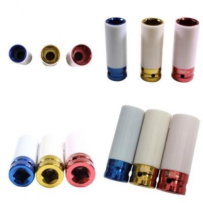 Plānsienu triecienuzmavu komplekts ar aizsardzību 1/2" / 17,19, 21mm