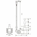 Pneimatiski hidrauliskais domkrats 40/22/10T SNIT / 125-396mm