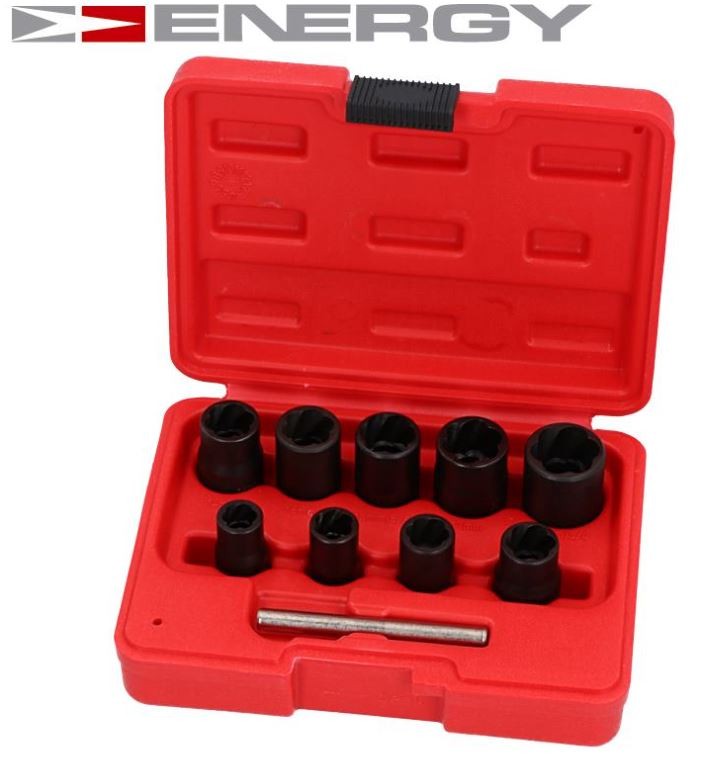 3/8 collu uzgaļu komplekts bojātām skrūvēm 10-19 mm 9 gab. NE00405