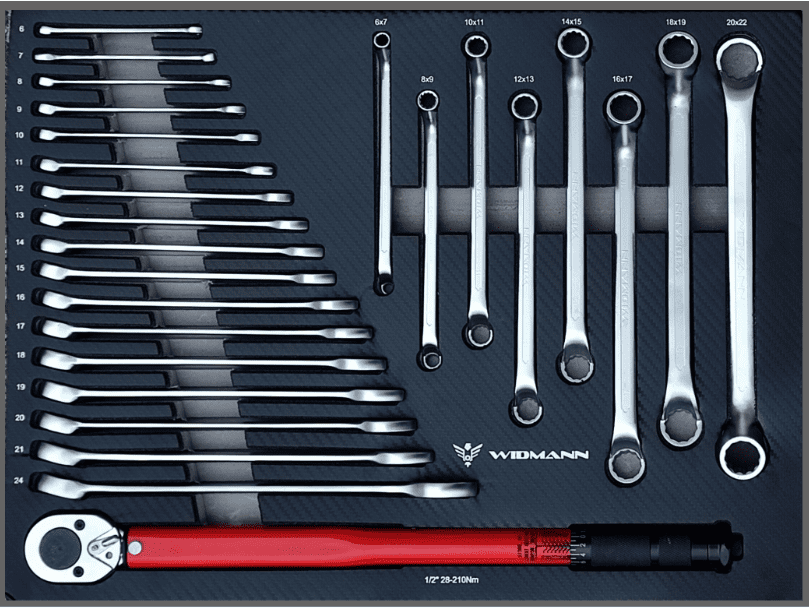 WIDMANN instrumentu ratiņi – 7 atvilktnes ar 7 komplektiem, 272 gab. WM-MS7