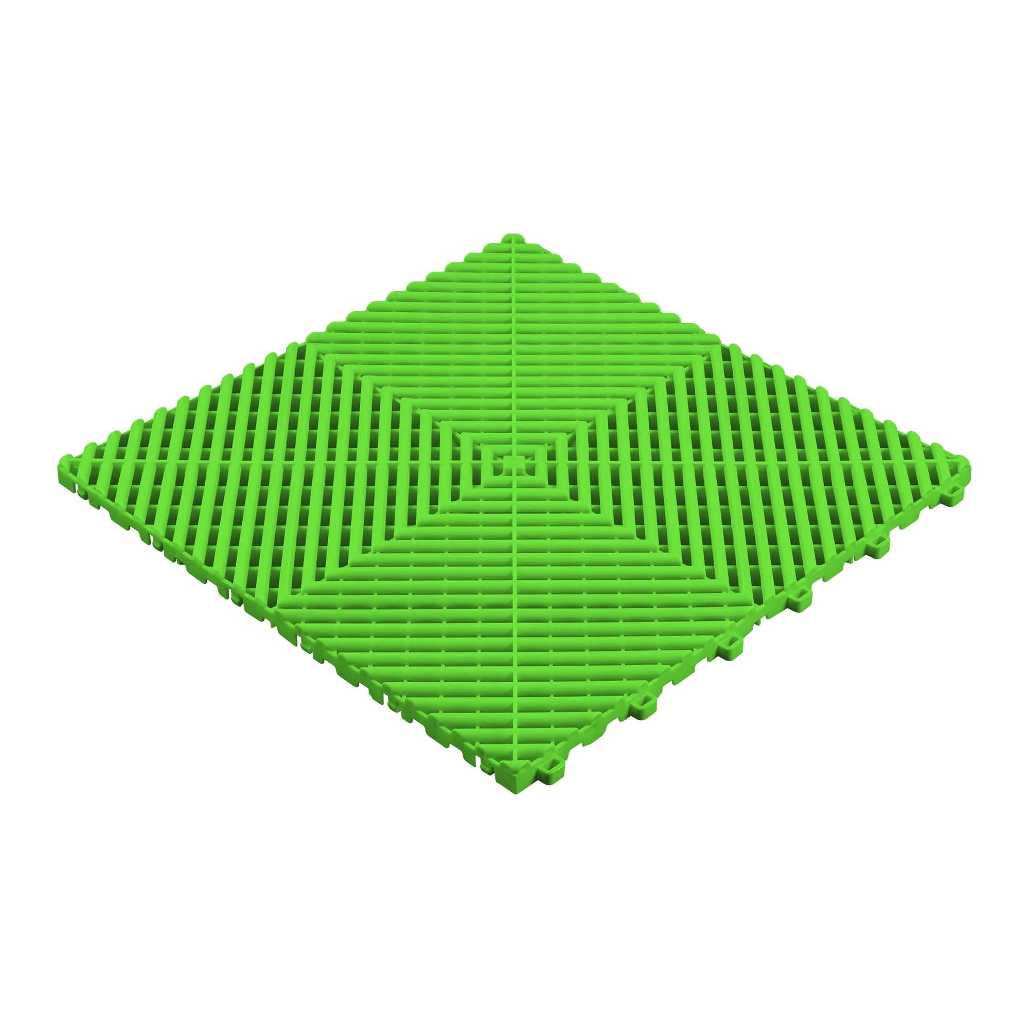 Perforēta PP grīdas flīze, zaļa, 400×400×18 mm (54910)