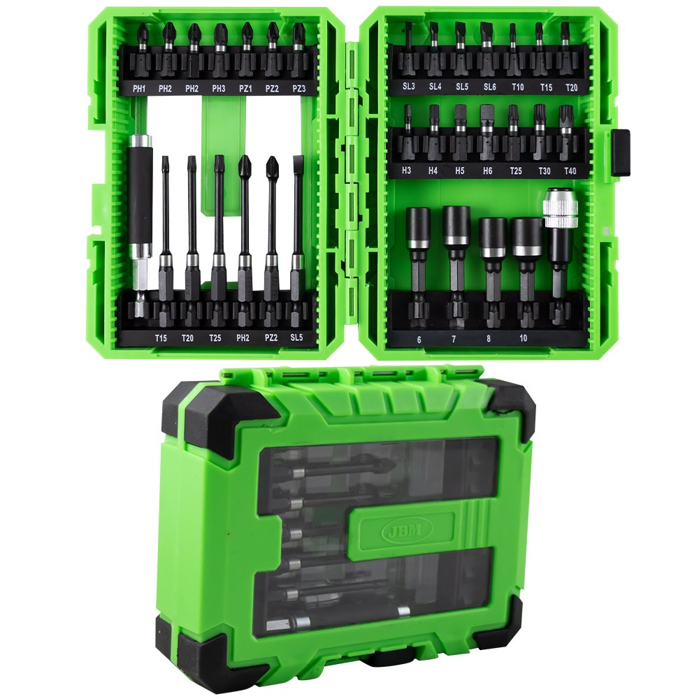 Triecienuzgaļu komplekts ar adapteriem JBM 53858