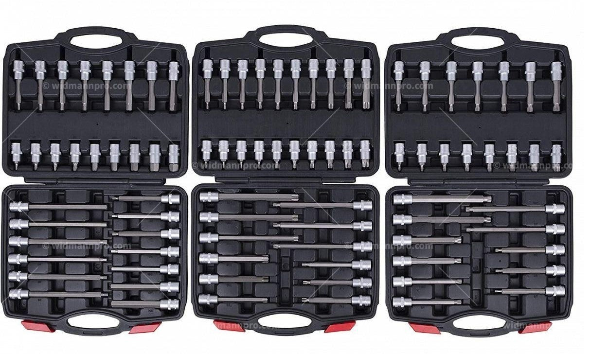 3 gab. 1/2 uzgaļu komplekti Spline / HEX / TORX 88 gabali