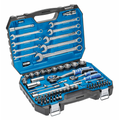 Instrumentu komplekts 1/2"+1/4" + uzgriežņu atslēgu komplekts CrV, 85 daļas HOEGERT HT1R425