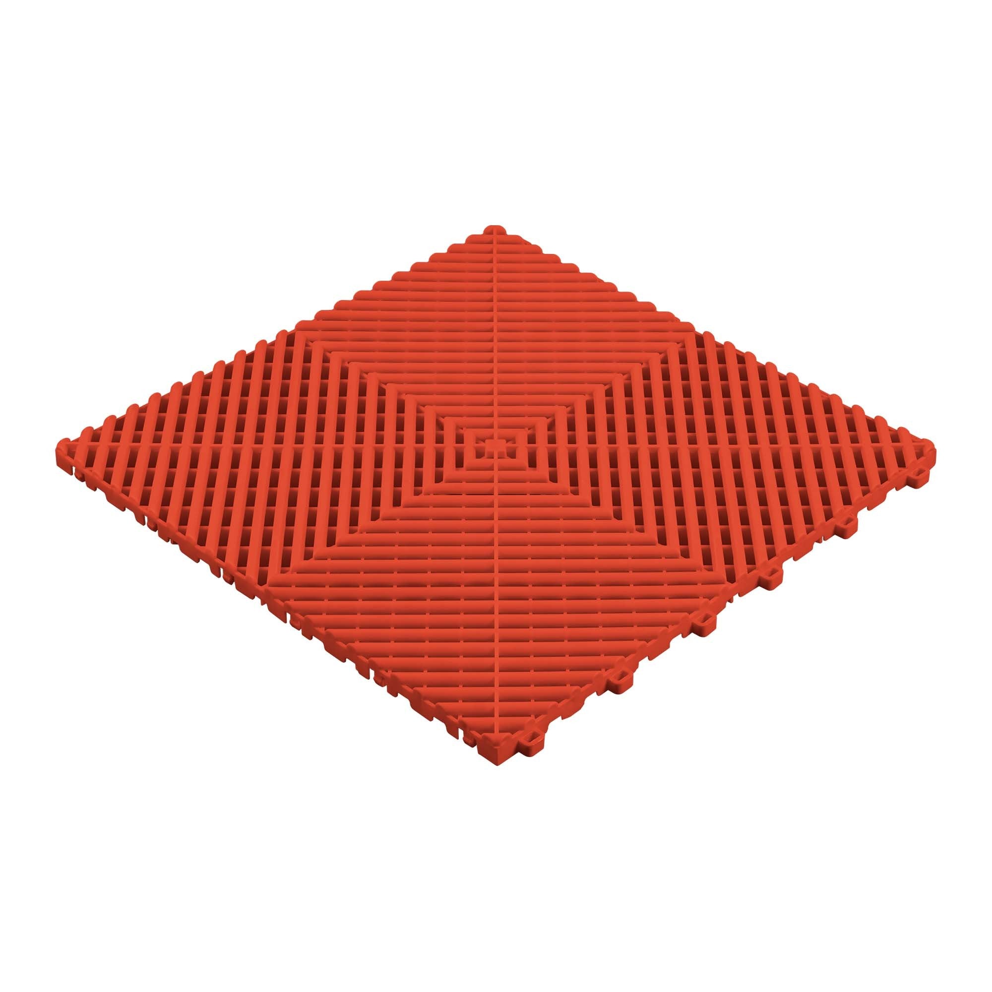 Perforēta PP grīdas flīze, sarkana, 400×400×18 mm (54908)