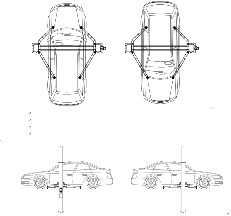 EVO-40E 2 statņu pacēlājs 4000 kg EVOLUTION/230/400V
