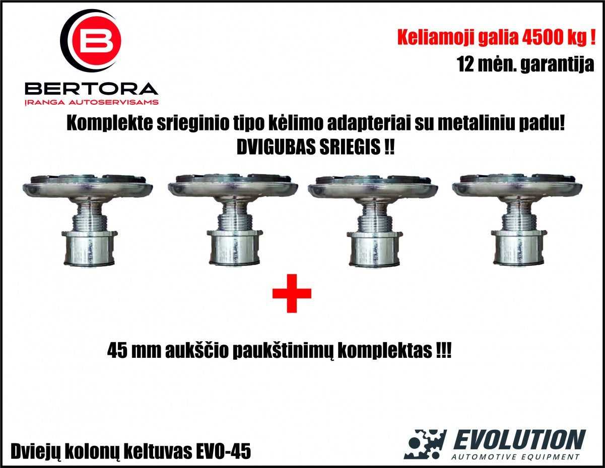 EVO-45 2 statņu pacēlājs 4500 kg EVOLUTION/230/400V