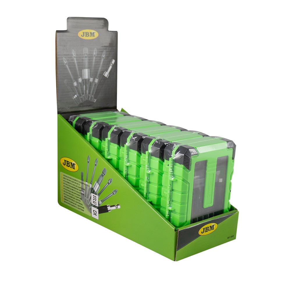 Triecienuzgaļu komplekts ar adapteriem JBM 53858