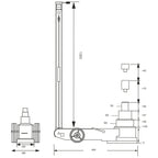 Pneimatiski hidrauliskais domkrats 50/30/15T SNIT / 150-422mm