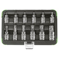 Īsu TORX uzgaļu komplekts, padziļinātas, presētas, 1/2", Cr-V, 12 gab. 53103