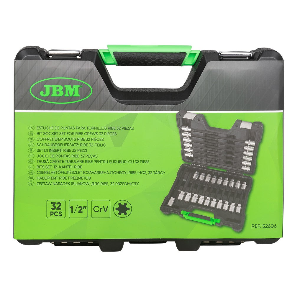 Presētu 1/2" TORX uzgaļu komplekts, 32 gab. 52606