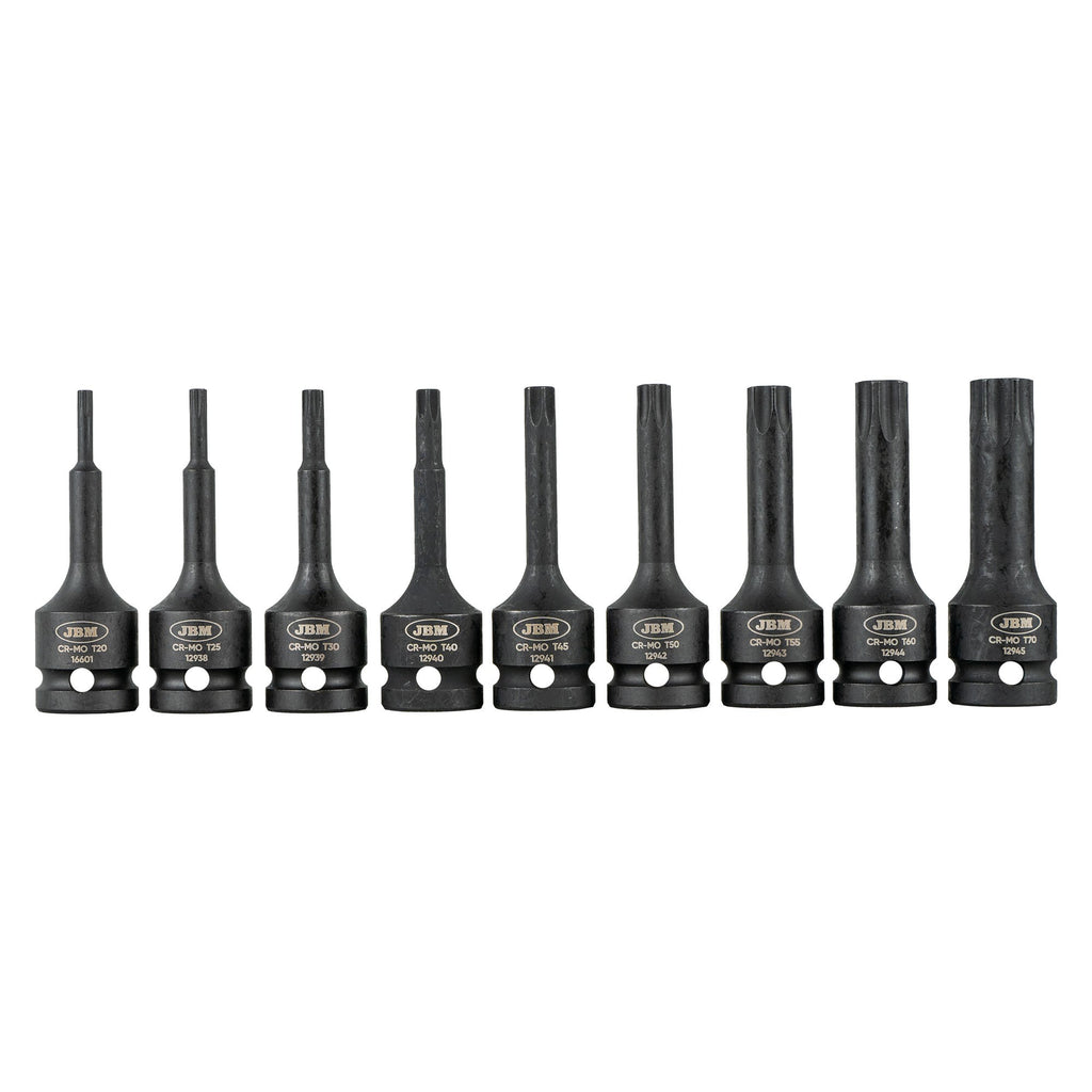 1/2 TORX triecienuzgriežņu komplekts T20-T70 9 gab. 52340