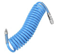 Pneimatiskā spirālveida šļūtene ar uzgaļiem 12x8mm 5m 05-01-43