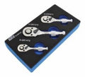 Mini uzgriežņu komplekts, 3 gab., 1/4", 3/8", 1/2" S-QR72S
