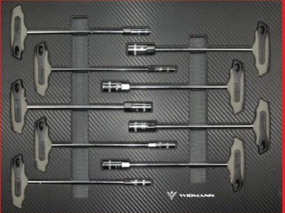 WIDMANN instrumentu ratiņi – 7 atvilktnes ar 7 komplektiem, 281 gab. WM-ST-7BK