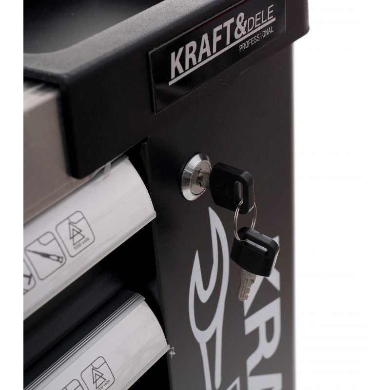 KRAFT&DELE - instrumentu ratiņi ar 7 atvilktnēm un instrumentiem KD1070