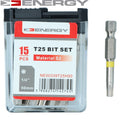 TORX T25 skrūvgriežu uzgaļu komplekts 50 mm NE00339T25H50 (15 gab.)