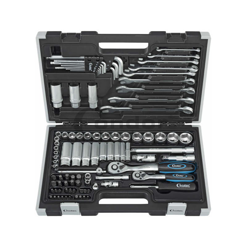 Instrumentu komplekts 1/4'' un 3/8'' 4-24 mm, 92 gab.
