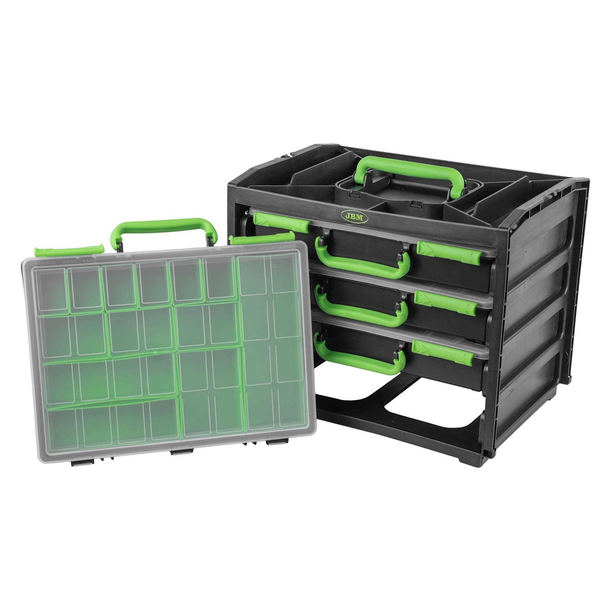 Plastmasas kaste ar 4 izņemamiem nodalījumiem 54969