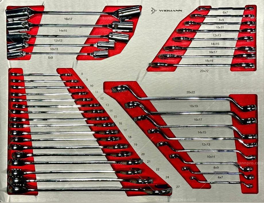 WIDMANN PRO - instrumentu ratiņi ar 7 atvilktnēm un 7 pilniem 241 gab. TP8-BK