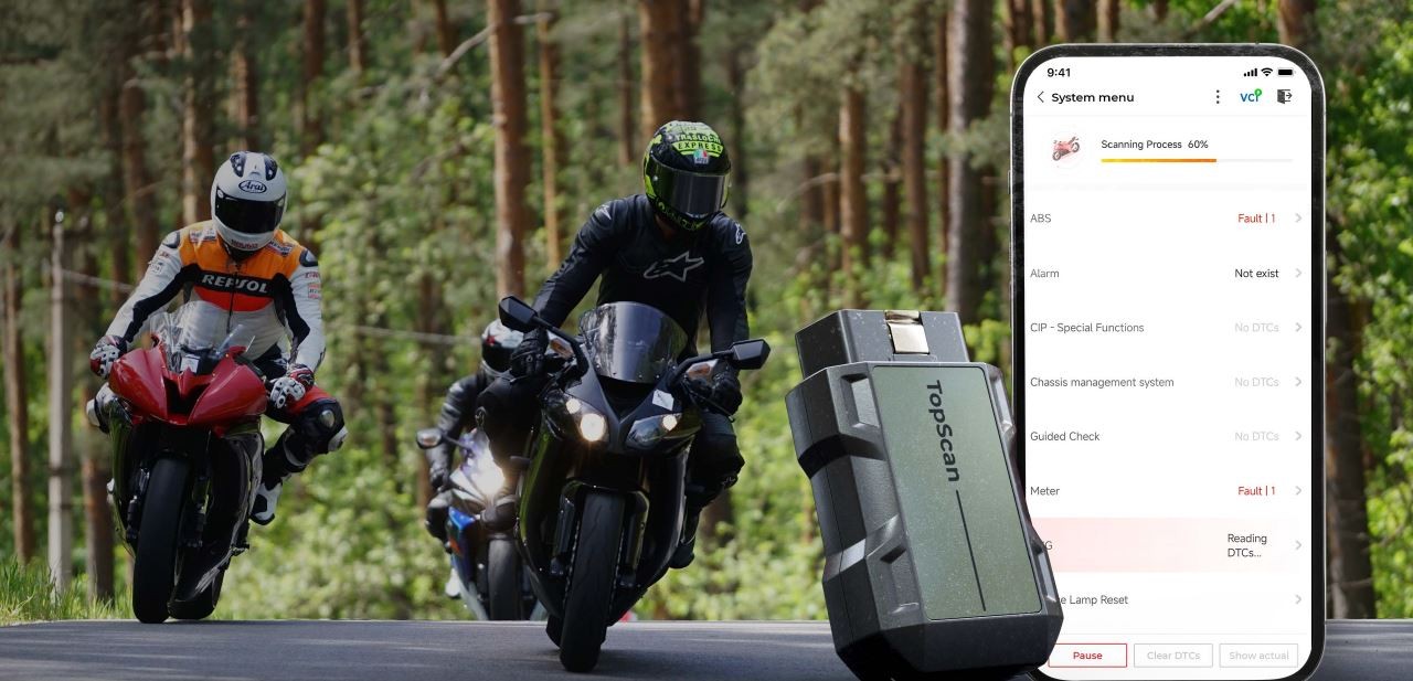 Bluetooth diagnostika motocikliem TOPSCAN MOTO
