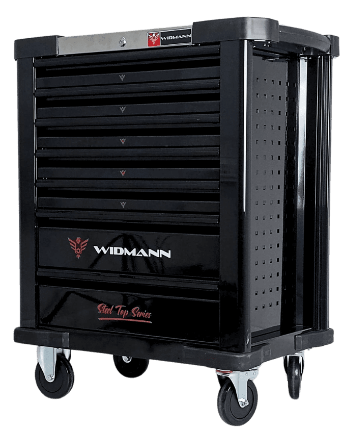 WIDMANN instrumentu ratiņi – 7 atvilktnes ar 6 komplektiem, 272 gab. WM-ST-6BK