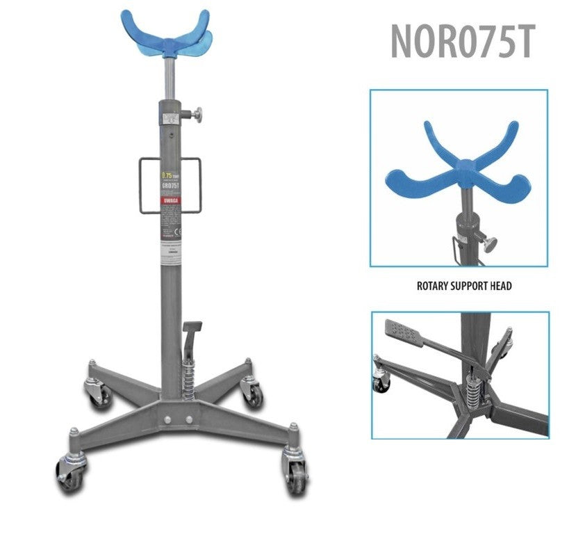 Hidrauliskā transmisijas domkrats NORTEC PRO NOR075T 750KG