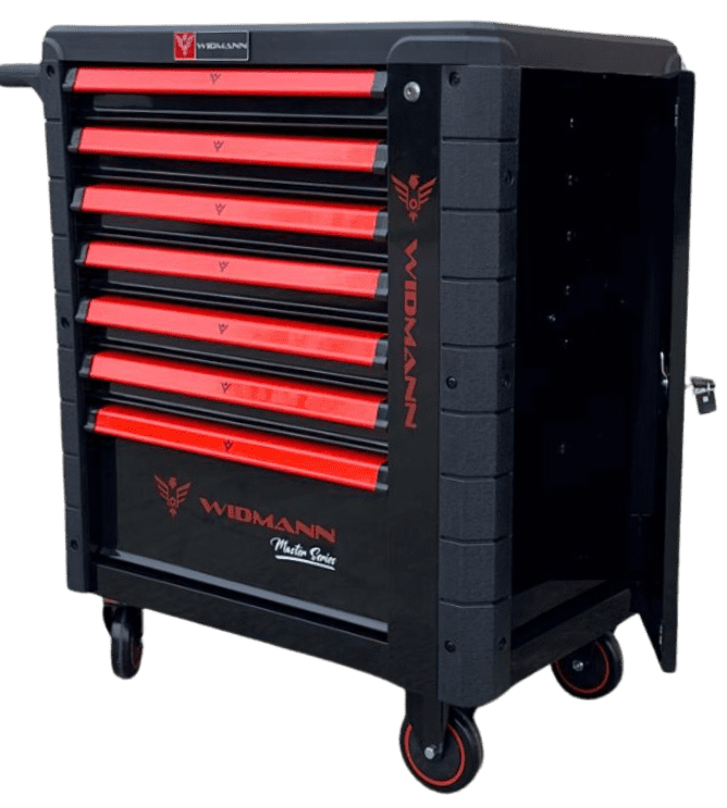 WIDMANN instrumentu ratiņi – 7 atvilktnes ar 7 komplektiem, 272 gab. WM-MS7