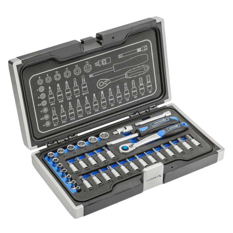 Instrumentu komplekts 1/4'' / 34 daļas
