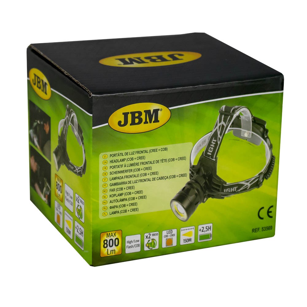 53569 CREE + COB 800 lūmenu lukturis