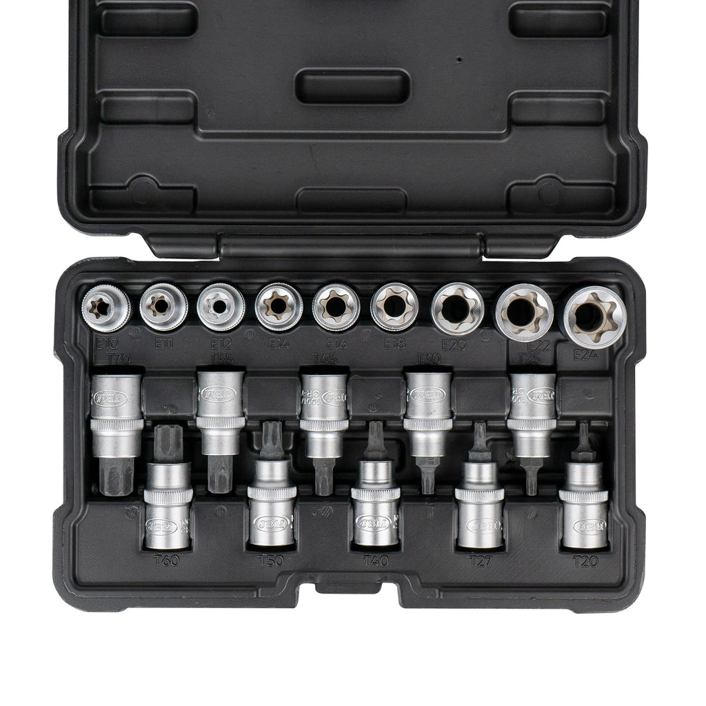 Presētu TORX uzgaļu un E-veida galviņu komplekts JBM 54266