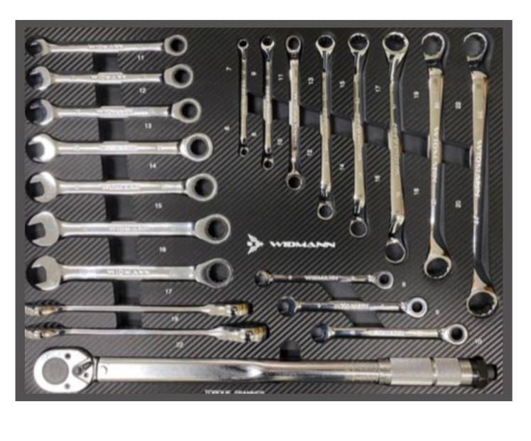 WIDMANN ULTRA TOOLS - instrumentu ratiņi ar 7 atvilktnēm un 7 pilniem 328 gab. TM8-BK