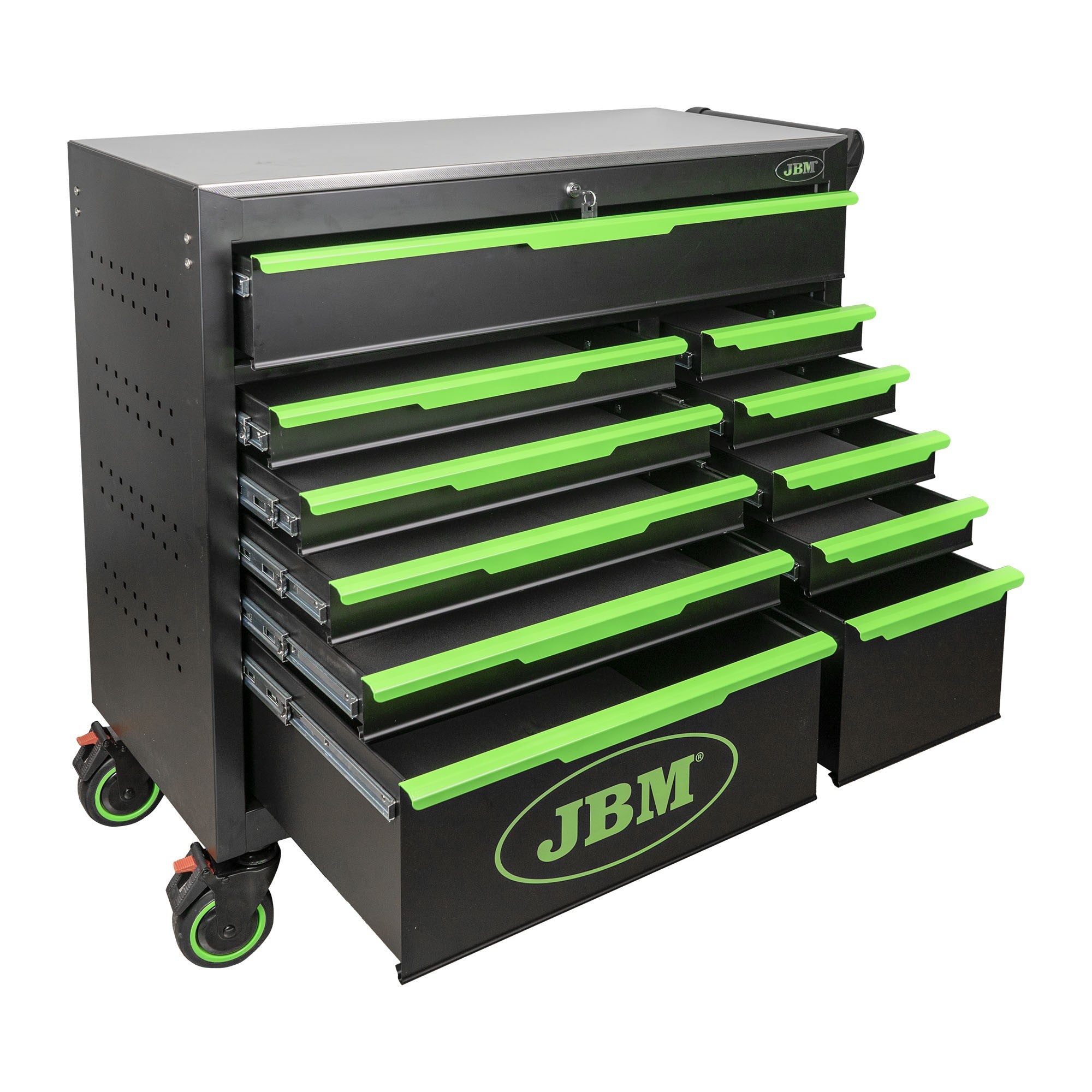 JBM ratiņi - darbagalds ar 11 atvilktnēm / bez instrumentiem 54511