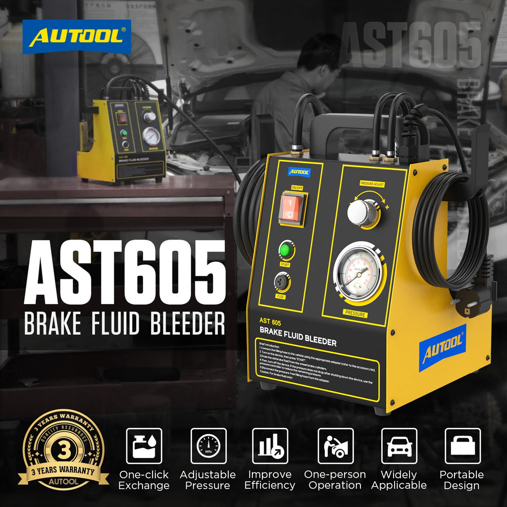 AST605 Autool elektriskā bremžu šķidruma ieguves un uzpildīšanas ierīce