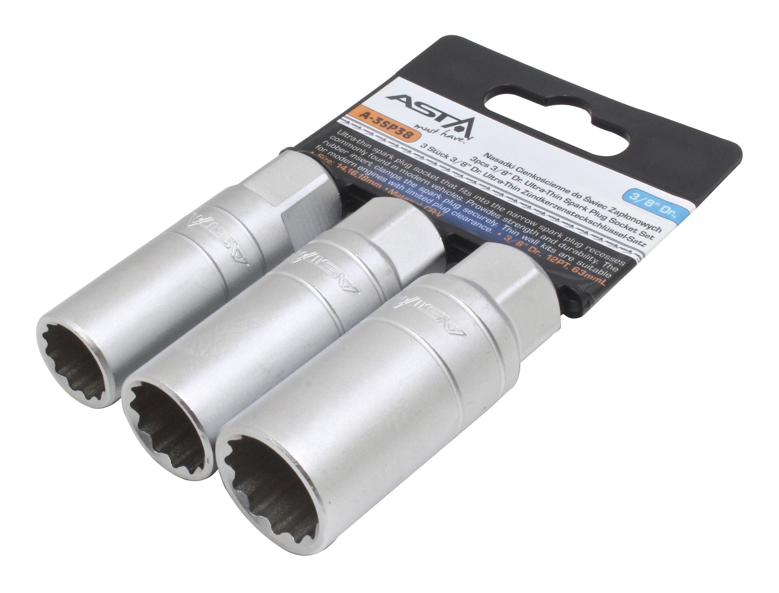 A-3SP38 Aizdedzes sveču uzgaļu komplekts, 3 gab., 3/8 collas