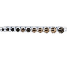 Garš 12 punktu uzgaļu komplekts 3/8" / 8-19 mm ar stiprinājuma siksnu