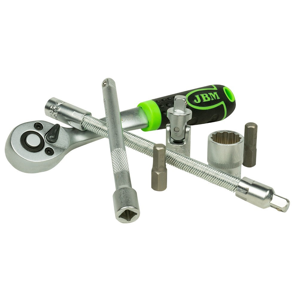 54140 56 daļu 1/4 collu 12 rievu uzgaļu komplekts