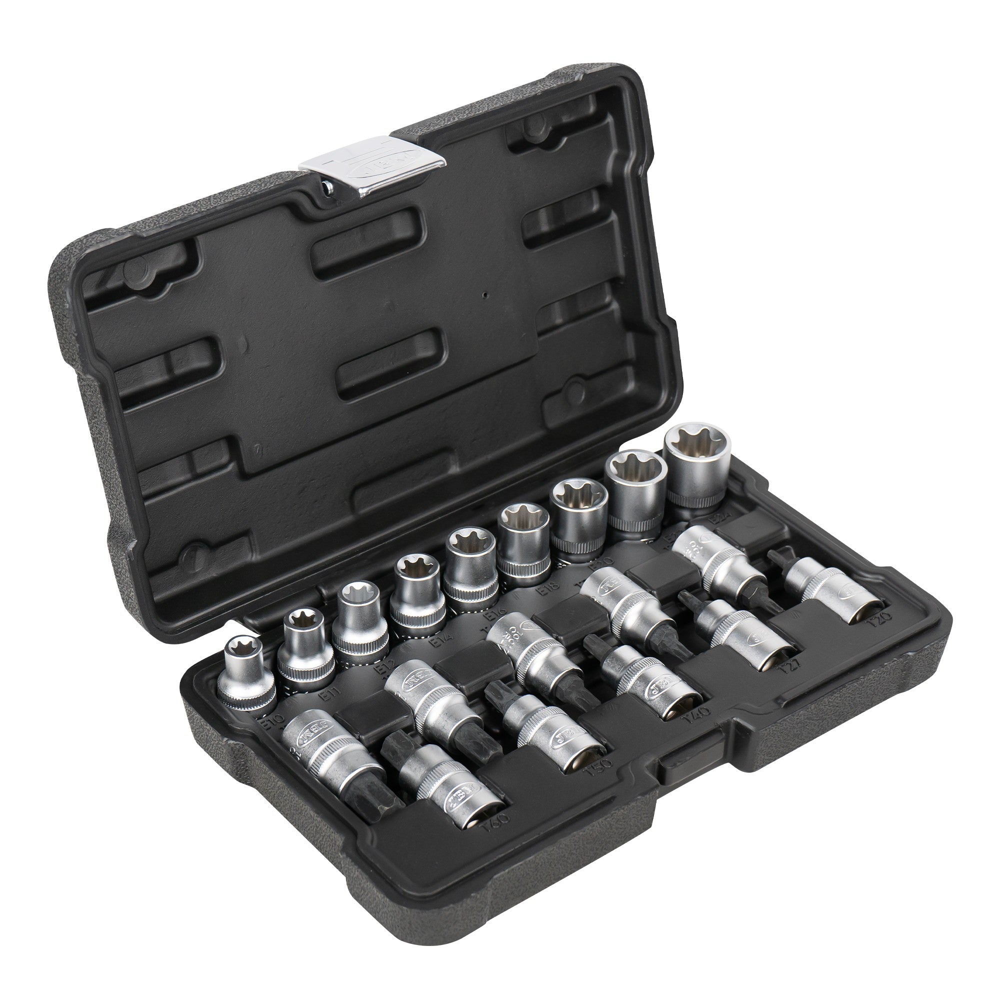 Presētu TORX uzgaļu un E-veida galviņu komplekts JBM 54266