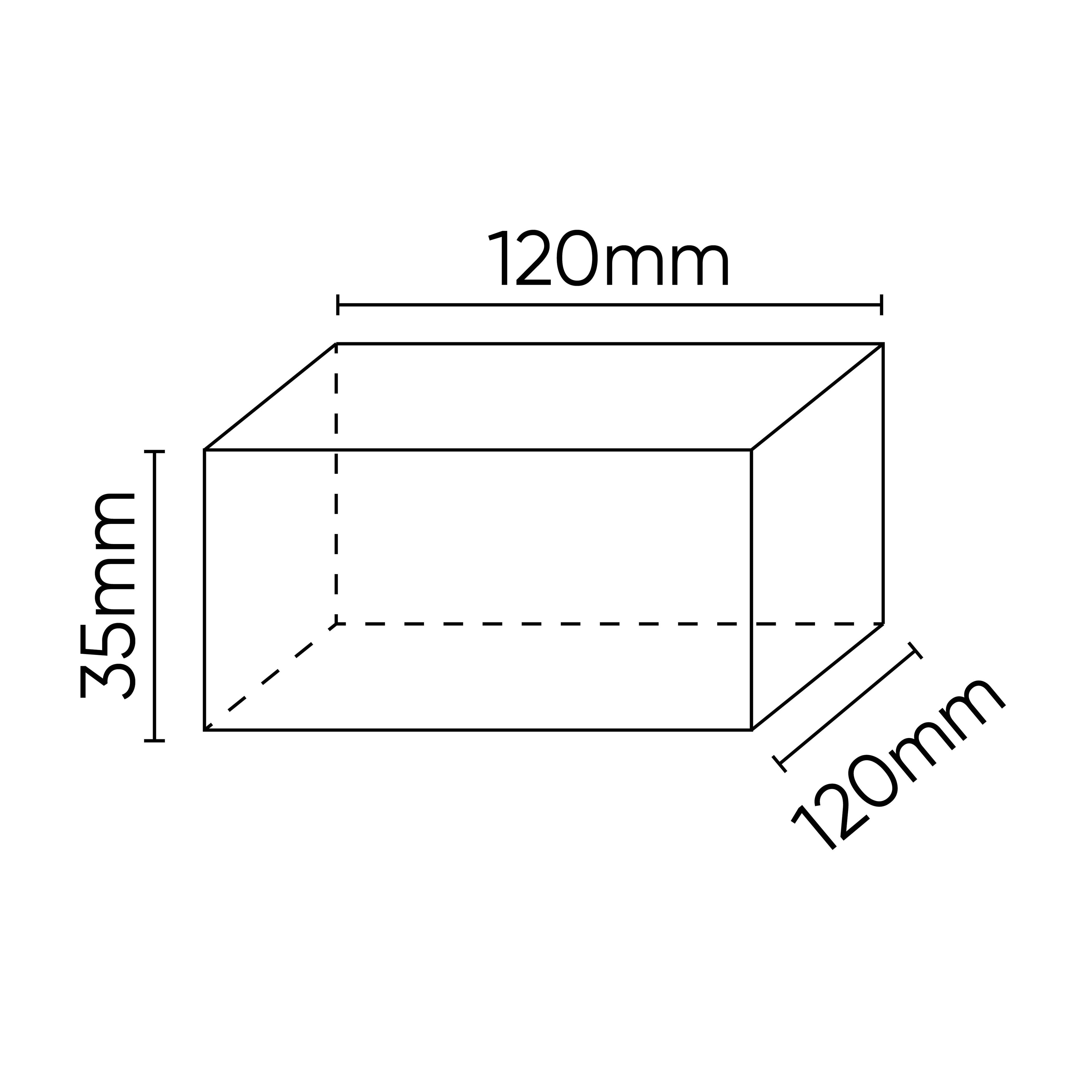 Gumijas paliktnis 120x120x35mm JBM 54483