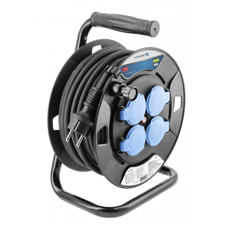 Pagarinātāja vads spolē 30 m garš / 3x1,5 mm² / IP44 / 16A, HT1E721