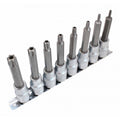 8pcs 1/2″ Torx bituku  komplektas BIT SET-8 1/2" T