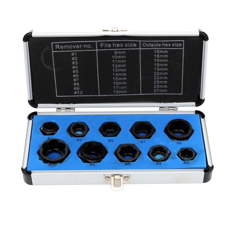 Galviņas bojātām skrūvēm 3/8" 10 gab. (10-19 mm) KD10268