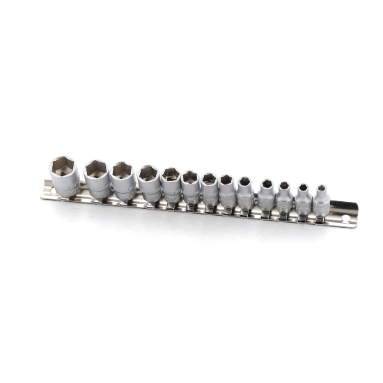1/4" sešstūra uzgaļu komplekts 4-14 mm / ar stiprinājuma stīpu 52715