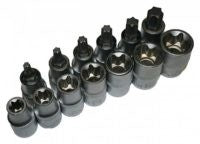 1/2" TORX uzgaļu un E-veida galviņu komplekts, 23 gab., TX SET-23
