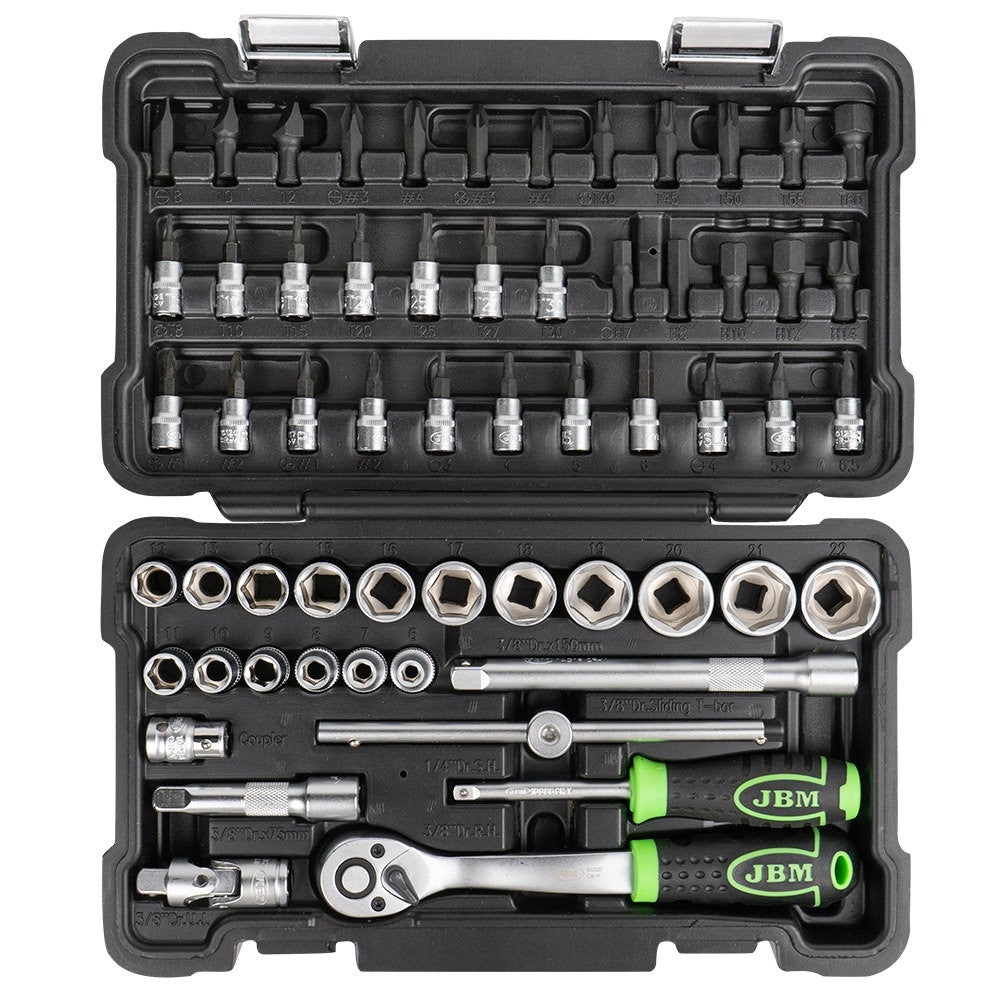 54277 59 daļu 3/8 collu sešstūra galvas instrumentu komplekts, cinkots