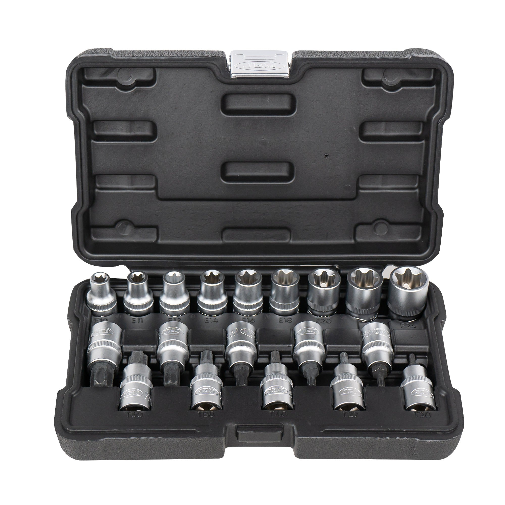 Presētu TORX uzgaļu un E-veida galviņu komplekts JBM 54266
