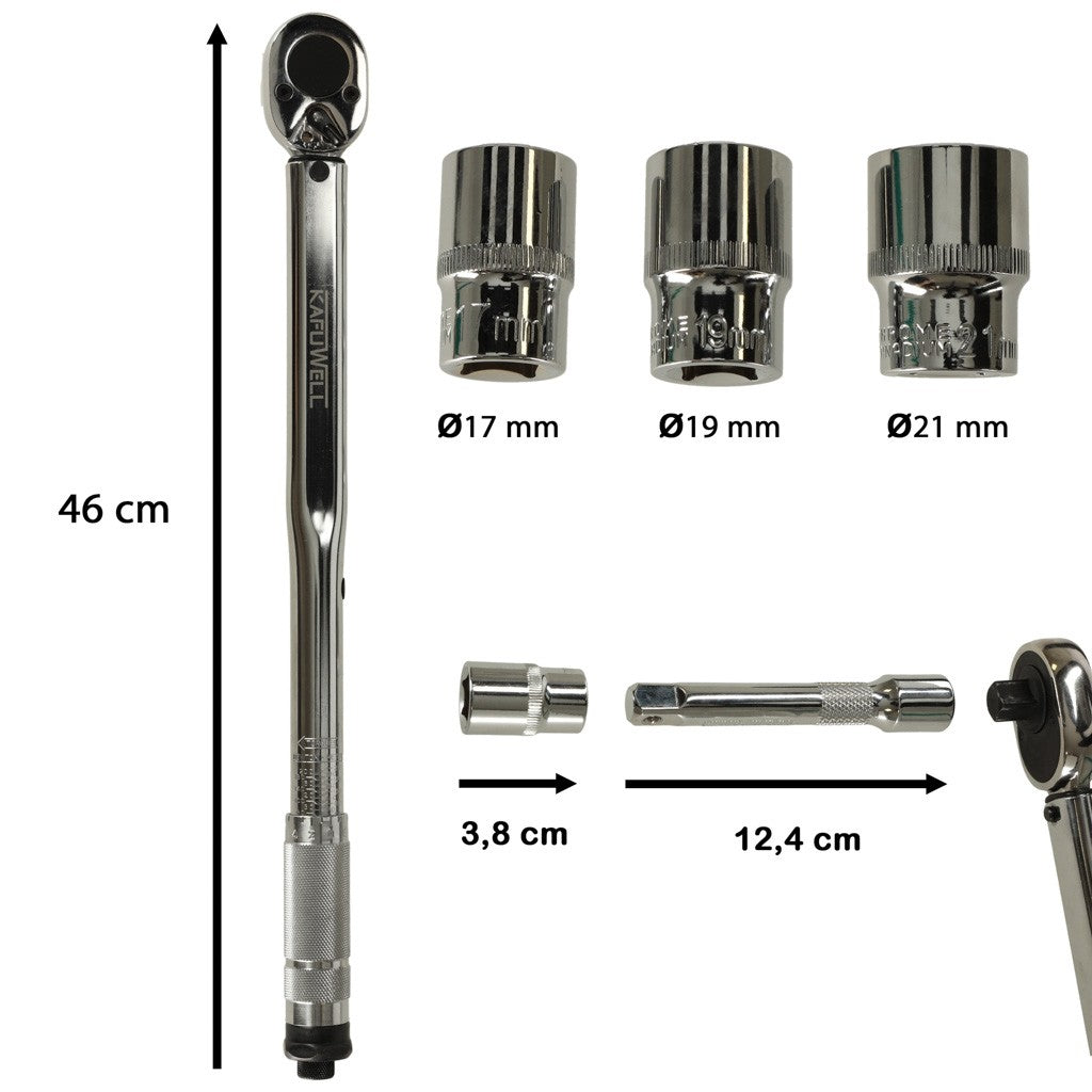 Griezes momenta atslēga 1/2 460MM 40-210Nm