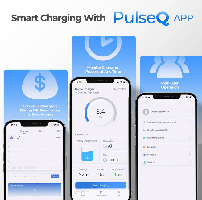 „PulseQ AC Home“ elektromobiļu uzlādētājs no 7 kW līdz 22 kW